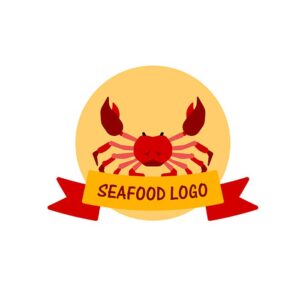 وکتور لوگو خرچنگ قرمز - لوگو رستوران غذاهای دریایی
