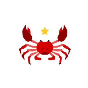 وکتور خرچنگ قرمز - لوگو رستوران غذاهای دریایی
