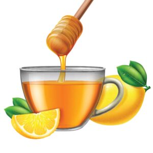 وکتور چای عسل و لیمو - وکتور فنجان چای عسل