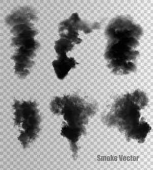 وکتور 6 نوع دود و ابر شفاف