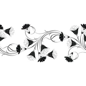الگو افقی گلهای خطی ، جداکننده و مرزبندی