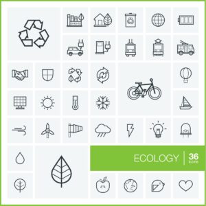 مجموعه 36 آیکون حفظ محیط زیست