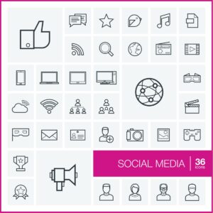 36 آیکون شبکه های اجتماعی