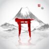 وکتور نقاشی کوه فوجی یاما ژاپن و توری‌ئی سرخ،هنر نقاشی ژاپنی