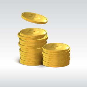 وکتور سکه های طلایی سنت دلار