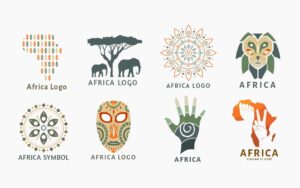8 وکتور نماد قاره آفریقا