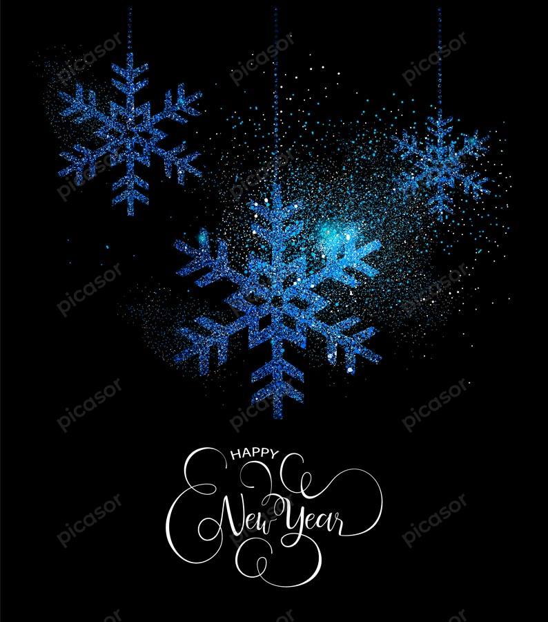 وکتور دانه های برف نقطه ای – پس زمینه دانه های برف کریسمس از لکه های روغنی آبی و سفید
