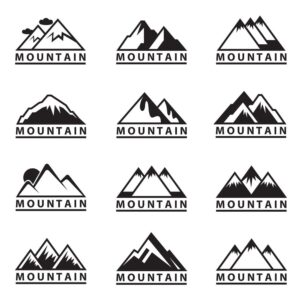 12 وکتور لوگو کوهستان