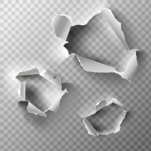 3 وکتور اثر سوارخ کاغذ - وکتور کاغذ پاره شده