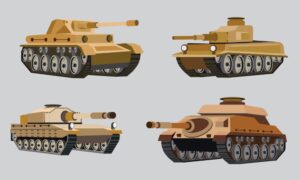4 وکتور تانک سنگین جنگی قدیمی - وکتور ماشین و تجهیزات جنگی قدیمی