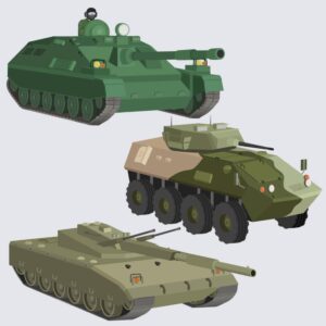 3 وکتور تانک سنگین جنگی - وکتور ماشین و تجهیزات جنگی