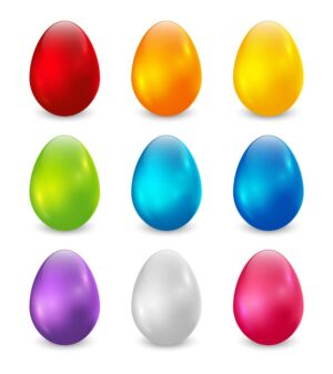 9 وکتور تخم مرغ رنگی