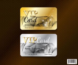 وکتور کارت VIP لوکس الماسی طلایی - 2 وکتور کارت لوکس و تجملی عضویت ویژه