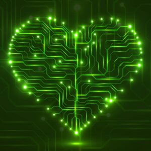 وکتور پس زمینه مدار الکتریکی شکل قلب سخت افزار پس زمینه برد الکترونیکی وکتور مدار الکتریکی