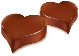 وکتور شکلات قلبی - وکتور 2 قالب شکلات شکل قلب