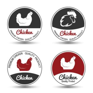 وکتور لیبل مرغ و خروس و لوگو مرغداری -وکتور برچسب خروس و گوشت مرغ وکتور برچسب مرغ