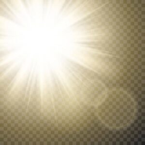 وکتور تابش نور خورشید - وکتور افکت نوری خورشید و تلالو درخشش خورشید