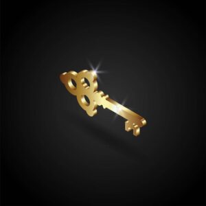وکتور کلید طلایی کلید قدیمی لوکس