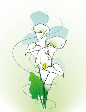 وکتور گل شیپوری سفید