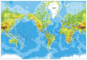وکتور نقشه و اطلس جهان طرح حرفه ای - نقشه جغرافیایی جهان