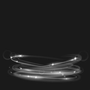 وکتور حلقه های نور نقره ای درخشان