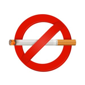 وکتور سیگار کشیدن ممنوع با سیگار روشن و در حال سوختن