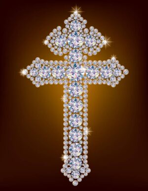 وکتور صلیب با الماس و جواهرات - وکتور الماس طرح صلیب