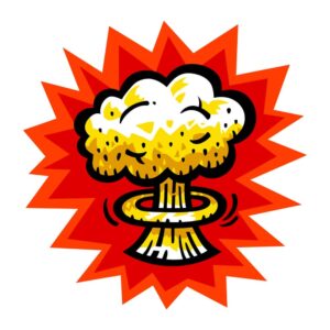 وکتور کمیک از انفجار بمب هسته ای انفجار اتمی - وکتور انفجار کارتونی