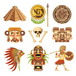 9 وکتور نمادها و فرهنگ قوم مایا