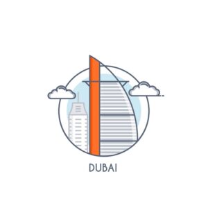 وکتور نماد شهر دبی امارات