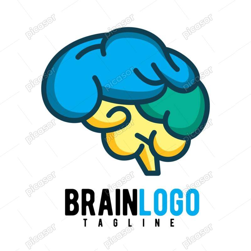 وکتور لوگو مغز انسان