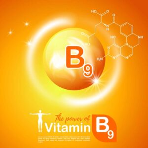 وکتور پس زمینه ویتامین ب 9 - وکتور ویتامین B9 با فرمول