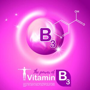 وکتور پس زمینه ویتامین ب 3 - وکتور ویتامین B3 با فرمول