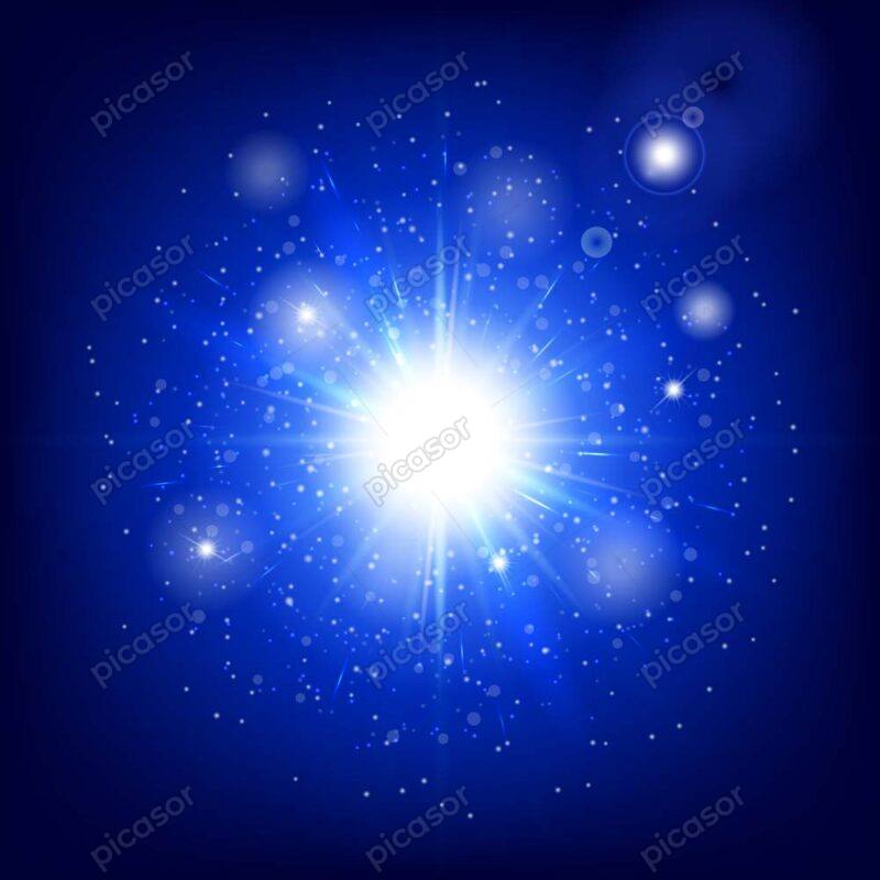 وکتور پس زمینه درخشش نور آبی - وکتور پس زمینه انفجار ستاره